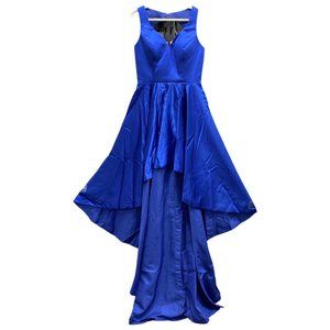 Tianzhihe Halter High Low Long Prom Formal Dress A line Satin Evening Party Gown